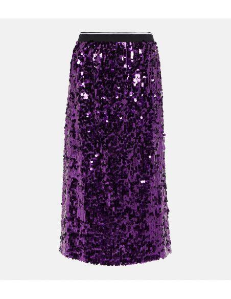 JUPE PLEATED AUBERGINE