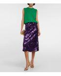 JUPE PLEATED AUBERGINE