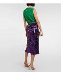 JUPE PLEATED AUBERGINE