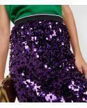 JUPE PLEATED AUBERGINE