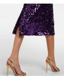 JUPE PLEATED AUBERGINE
