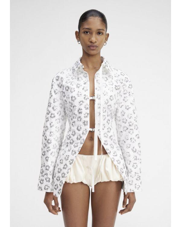 LA CHEMISE LAVE EMBROIDERED SEQUINS FLOWERS EMBROIDER