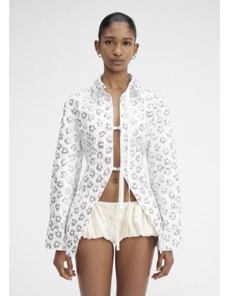 LA CHEMISE LAVE EMBROIDERED SEQUINS FLOWERS EMBROIDER