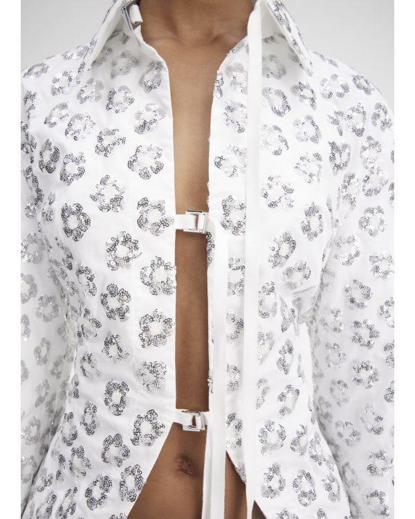 LA CHEMISE LAVOIR BRODEE SEQUINS FLOWERS EMBROIDER 2