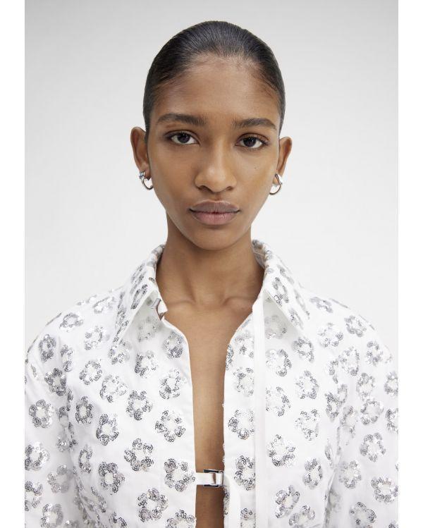 LA CHEMISE LAVE EMBROIDERED SEQUINS FLOWERS EMBROIDER