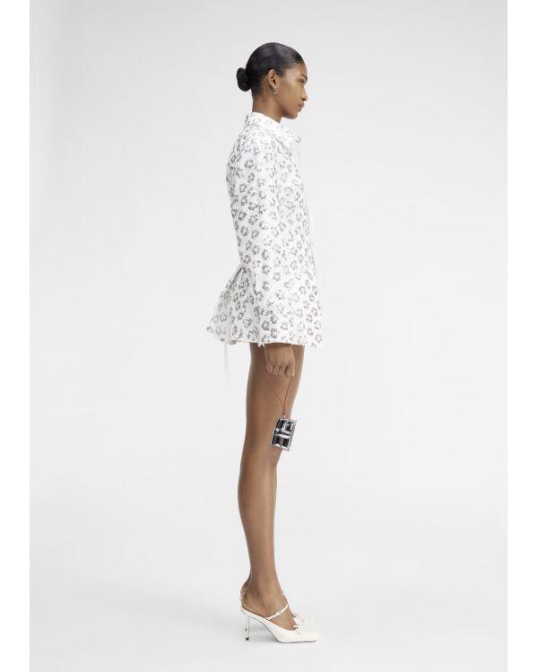 LA CHEMISE LAVOIR BRODEE SEQUINS FLOWERS EMBROIDER