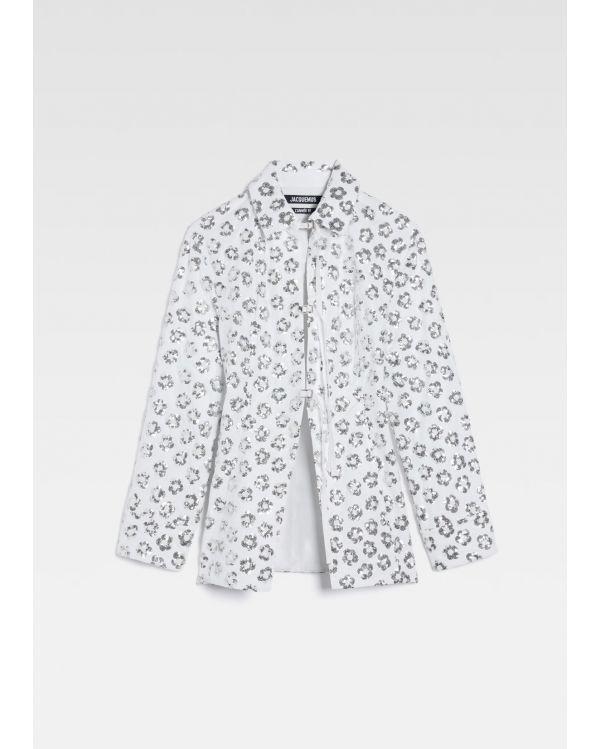 LA CHEMISE LAVE EMBROIDERED SEQUINS FLOWERS EMBROIDER