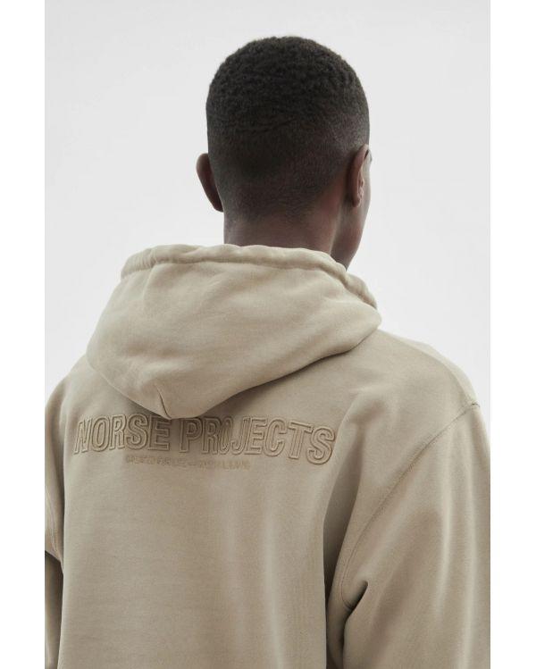 SWEAT CAPUCHE ARNE RELAXED LOGO SAND