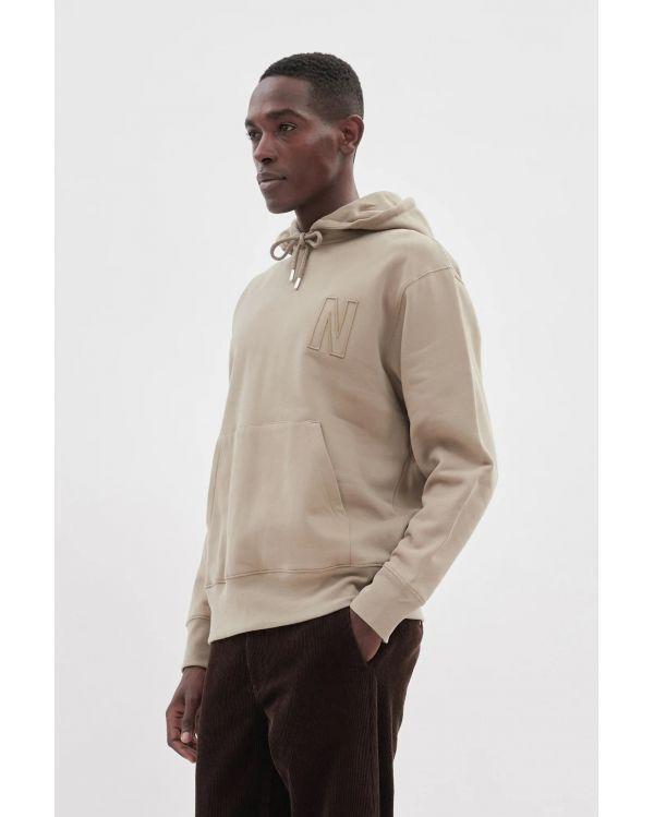 SWEAT CAPUCHE ARNE RELAXED LOGO SAND