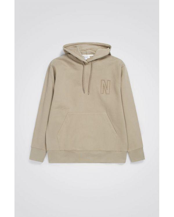 SWEAT CAPUCHE ARNE RELAXED LOGO SAND