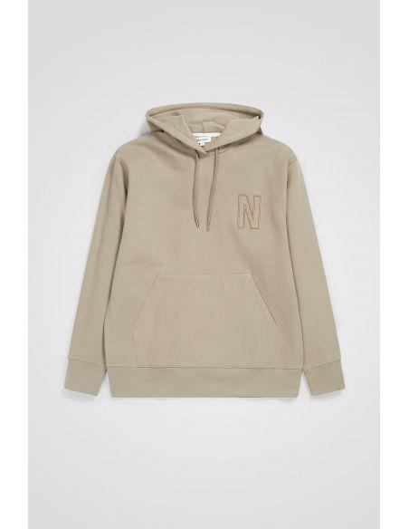 SWEAT CAPUCHE ARNE RELAXED LOGO SAND