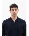 VESTE BJARNE MERINO ZIP DARK NAVY