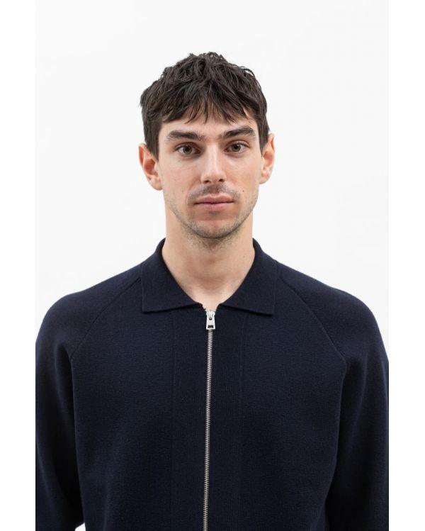 VEST BJARNE MERINO ZIP DARK NAVY 2