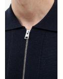 VEST BJARNE MERINO ZIP DARK NAVY