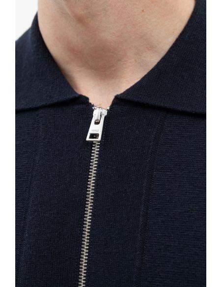 VEST BJARNE MERINO ZIP DARK NAVY