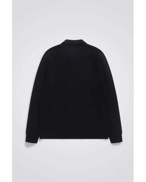 VESTE BJARNE MERINO ZIP DARK NAVY