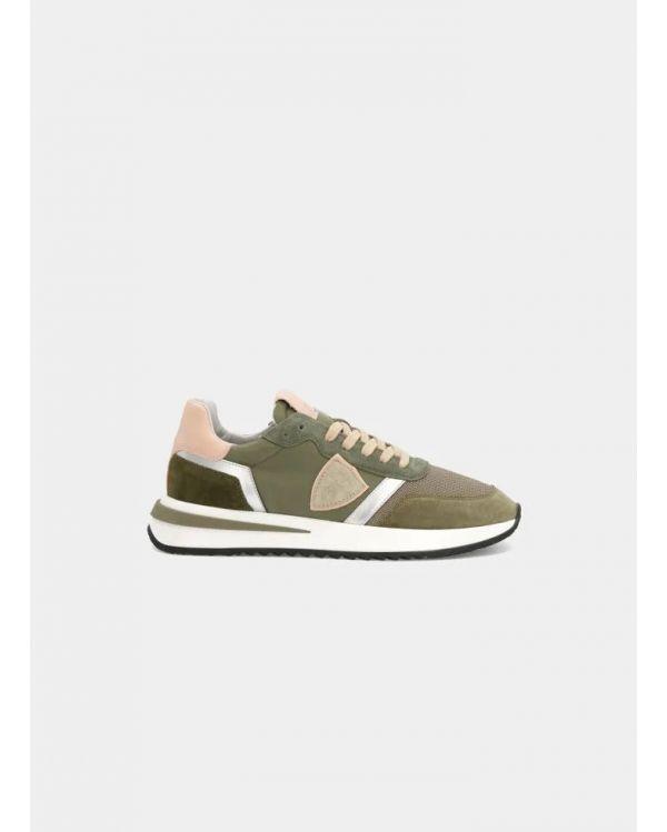 Sneakers TROPEZ 2.1 LOW WOMEN MILITARY GREEN AND PINK