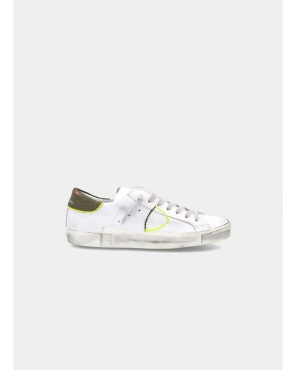 Sneakers PRSX LOW MAN WHITE, MILITARY GREEN AND YELLOW