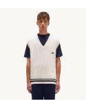 IVORY SPORTY LOGO VEST