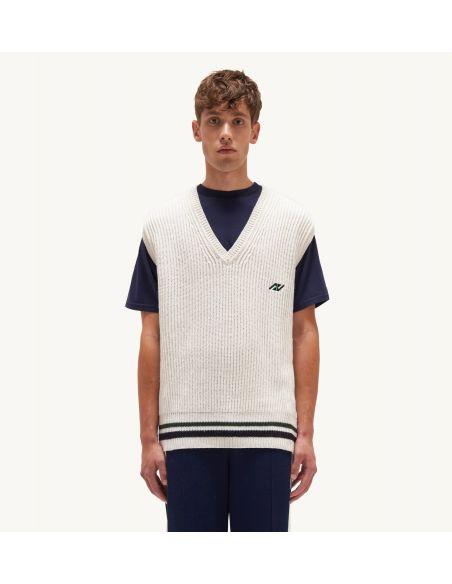 IVORY SPORTY LOGO VEST