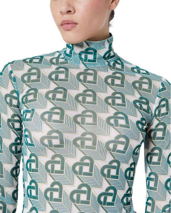 Top MESH HEART MONOGRAMME GREEN 2