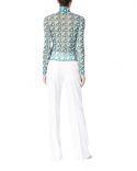 Top MESH HEART MONOGRAMME GREEN