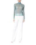 Top MESH HEART MONOGRAMME GREEN