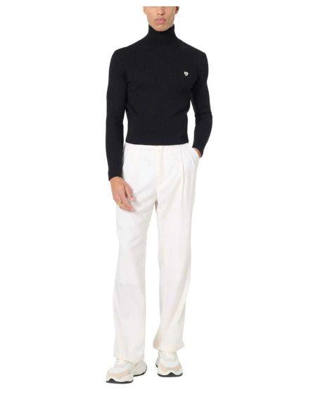 Pull RIB HIGH NECK BLACK