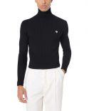 Pull RIB HIGH NECK BLACK