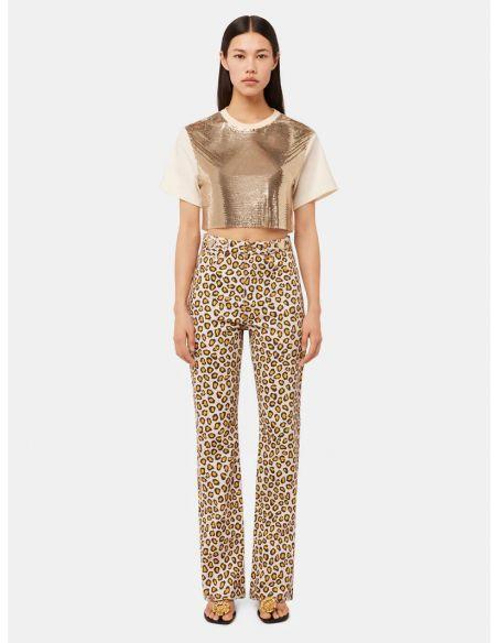 PANTALON FLARE LEOPARD NATURAL MOVIDA