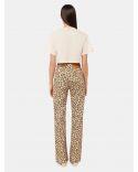 PANTALON FLARE LEOPARD NATURAL MOVIDA