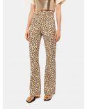 PANTALON FLARE LEOPARD NATURAL MOVIDA