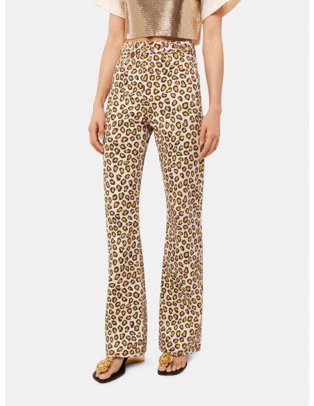 PANTALON FLARE LEOPARD NATURAL MOVIDA