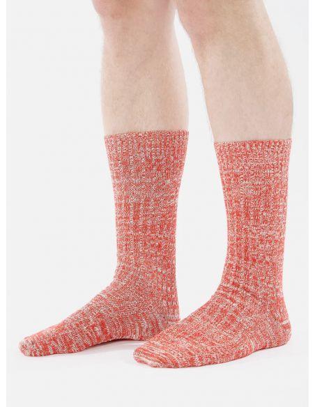 SLUB RED socks