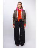 Bombers Kim CROPPED KHAKI / NEON ORANGE