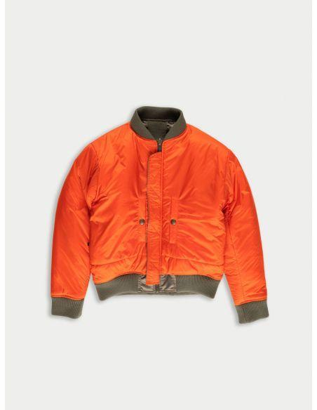 Bombers Kim CROPPED KHAKI / NEON ORANGE