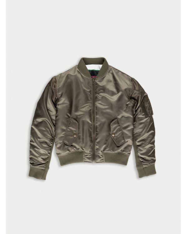 Bombers Kim CROPPED KHAKI / NEON ORANGE
