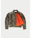 Bombers Kim CROPPED KHAKI / NEON ORANGE