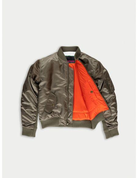Bombers Kim CROPPED KHAKI / NEON ORANGE