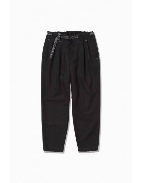 PANTALON REWOOL TWEED TAPERED BLACK