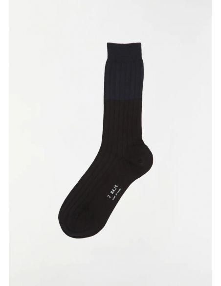 CHAUSSETTES BICOLOR BLUE BLACK