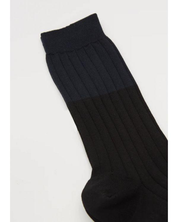 CHAUSSETTES BICOLOR BLUE BLACK 2