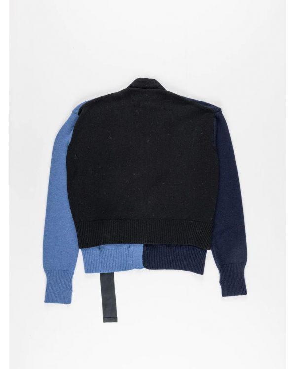 HANDFRAMED CARDIGAN BLUE/NAVY/BLACK 2