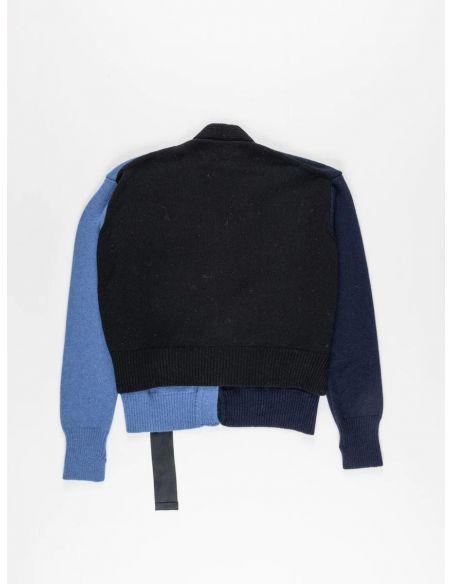 HANDFRAMED CARDIGAN BLUE/NAVY/BLACK
