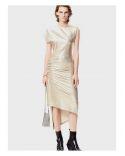ROBE MI-LONGUE SILVER/GOLD