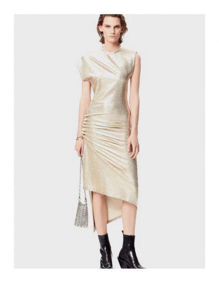 ROBE MI-LONGUE SILVER/GOLD