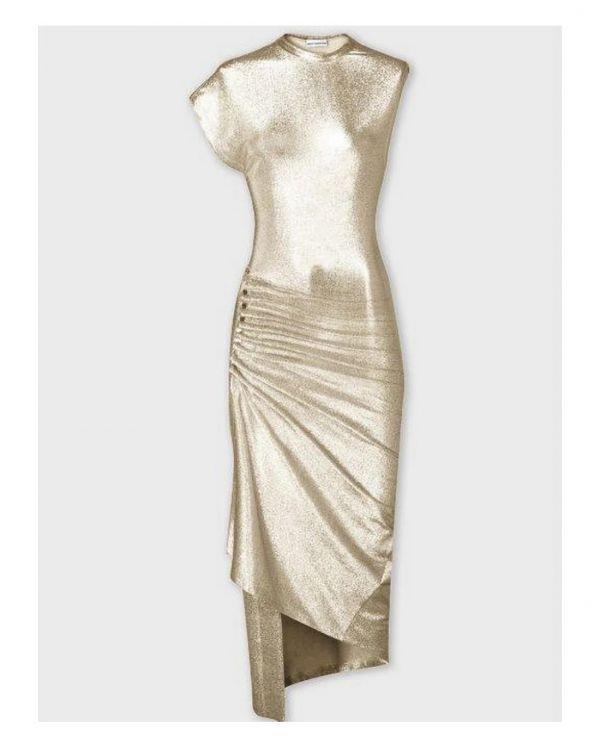 ROBE MI-LONGUE SILVER/GOLD 2