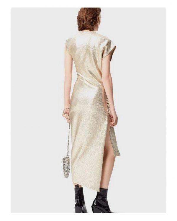 ROBE MI-LONGUE SILVER/GOLD