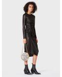 JUPE LUREX DRAPED BLACK