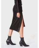 JUPE LUREX DRAPED BLACK